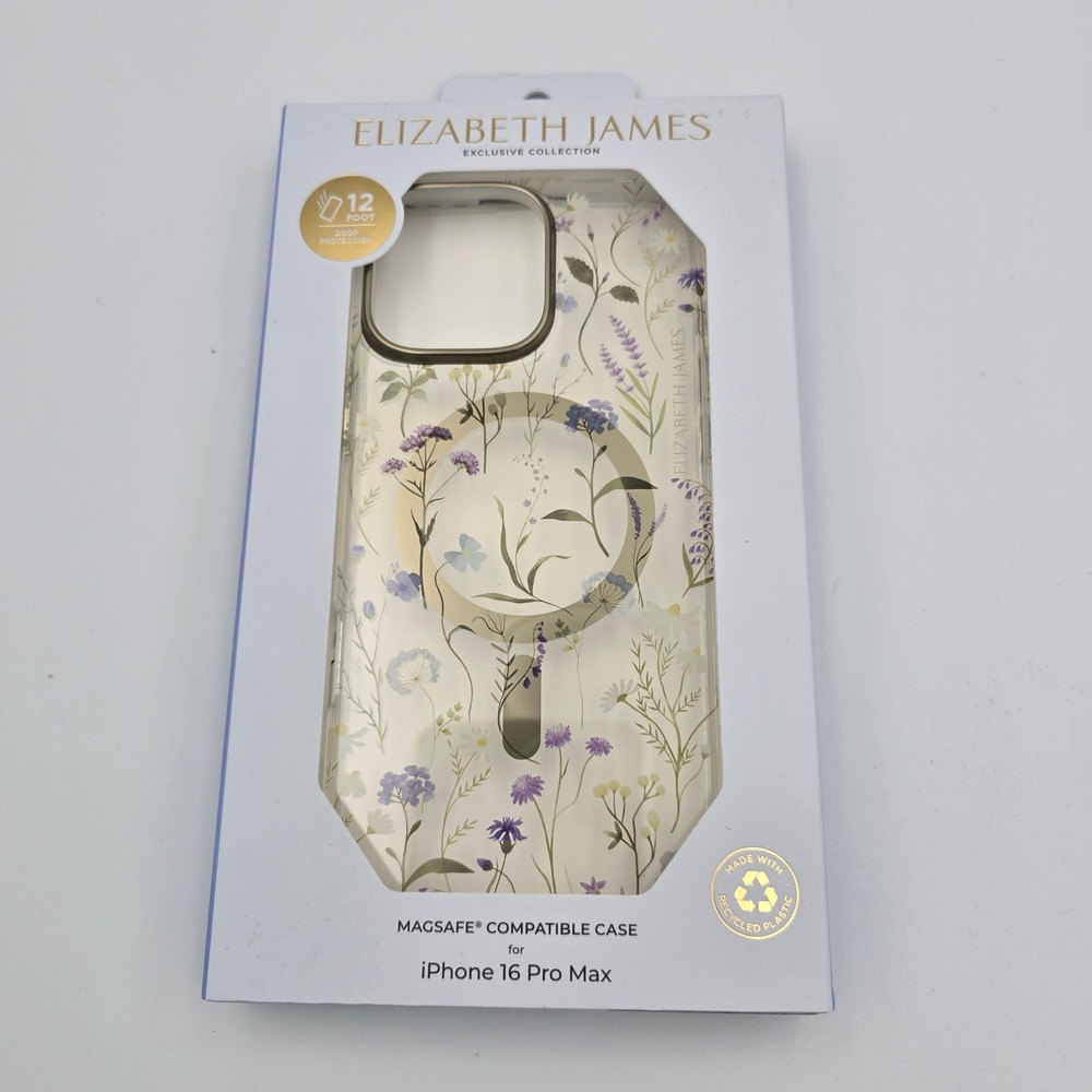 Elizabeth James iPhone 16 Pro Max MagSafe Case Floral Clear Afternoon   NEW